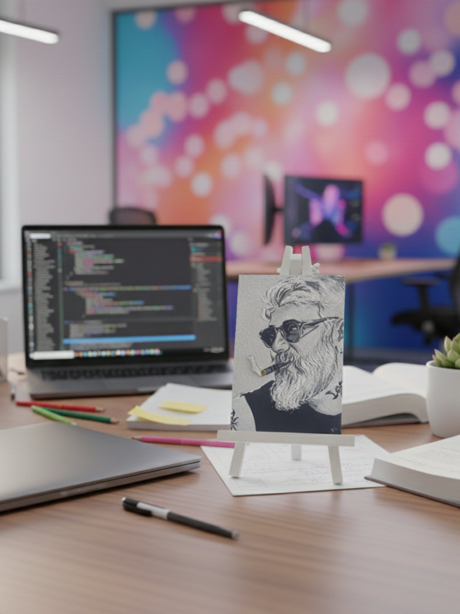 Black and white desi attitude desktop decor frame with modern design