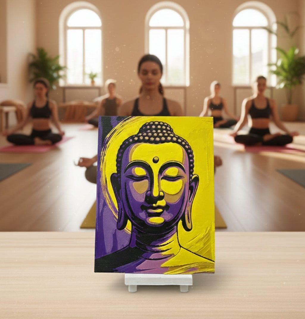 Minimal divine Buddha decor frame inspired by Indian spiritual symbolism