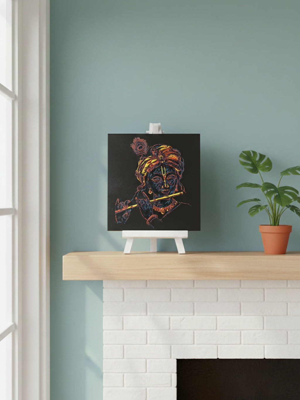 Elegant divine desk decor frame for meditation and peaceful interiors