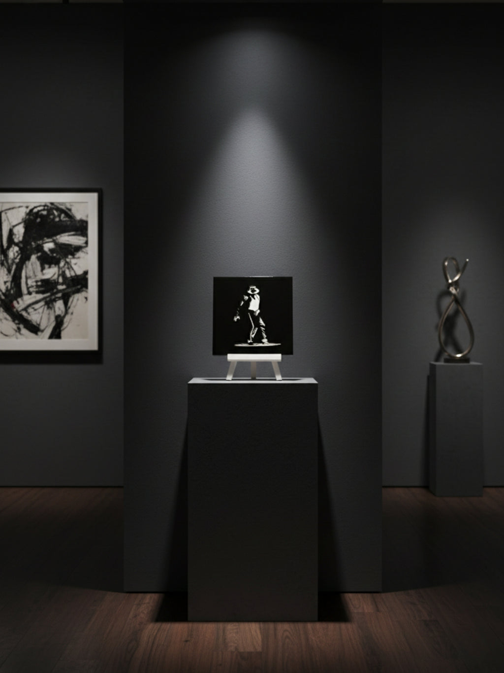 Silhouette dance art desktop decor frame with stand support