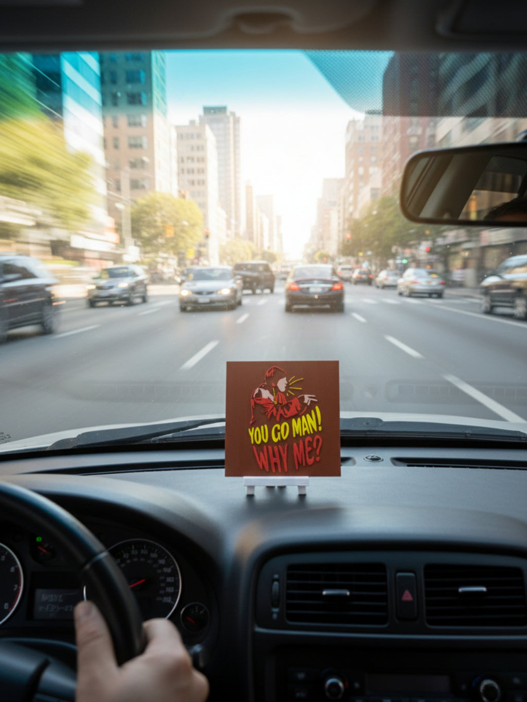 Desi humor desktop frame in office workspace