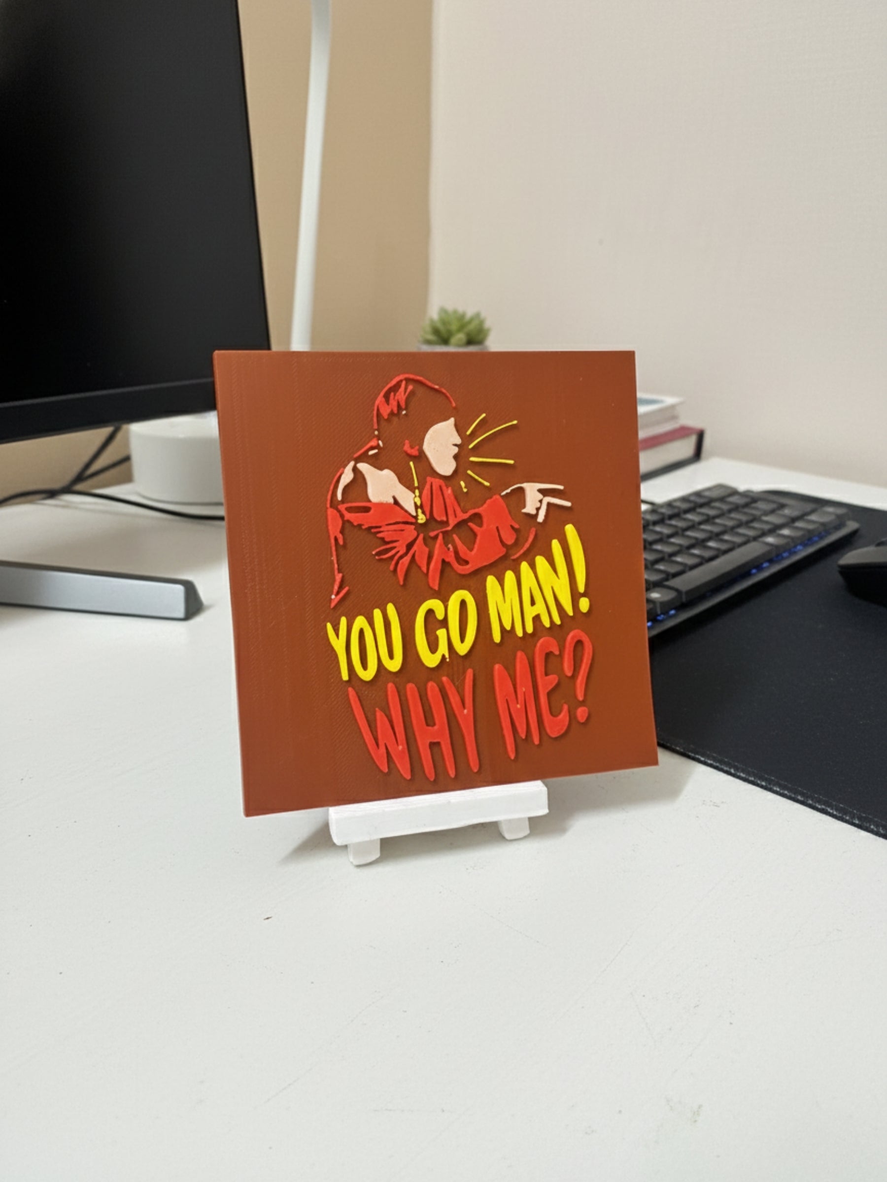 Relatable desi humor decor frame for work desk